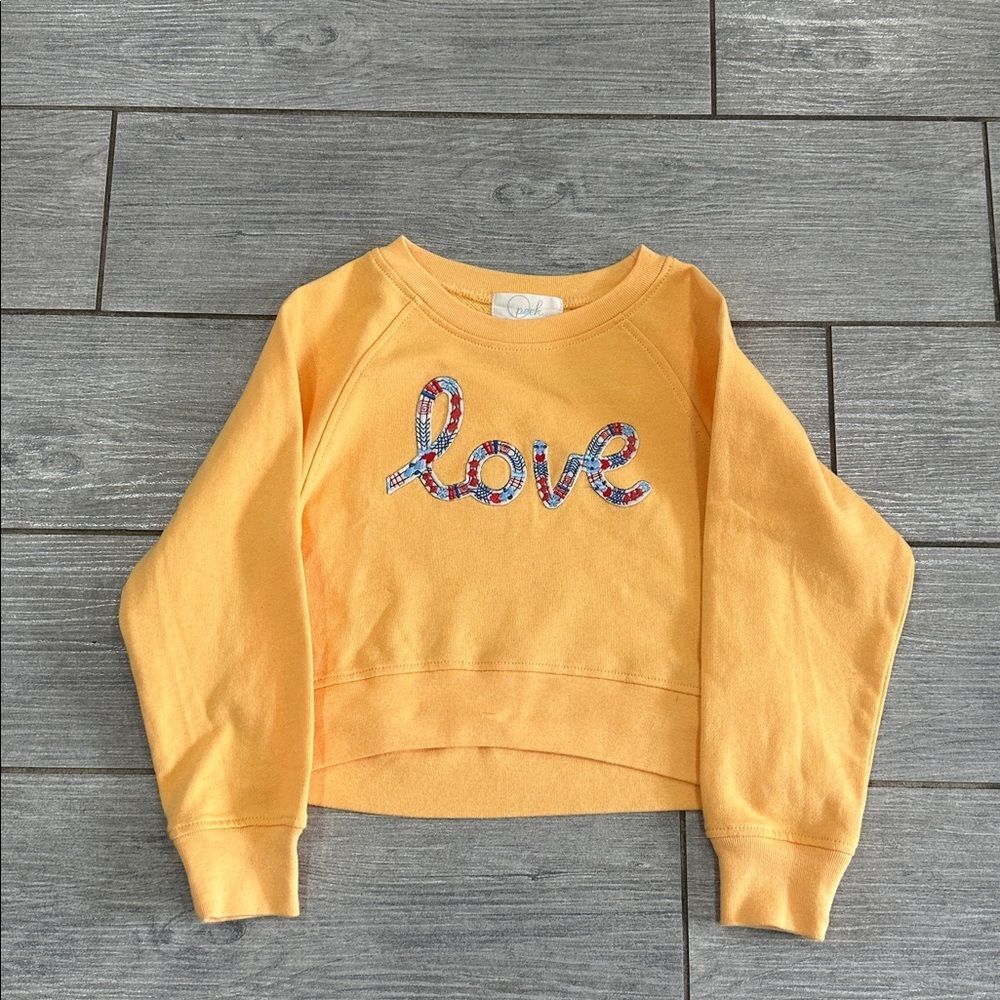 Peek Kids Love Pullover Embroidered Sweatshirt New! - Picture 4 of 10